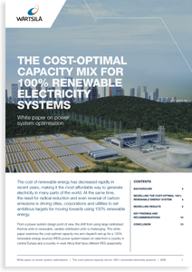 The cost-optimal capacity mix for 100% renewable electricity systems