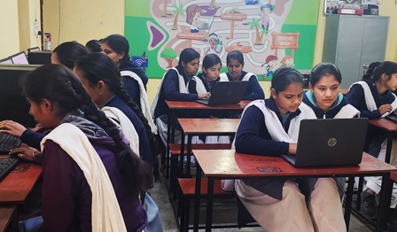 Classroom, India, students in classroom