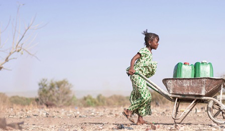 girl, Africa, water, climate change