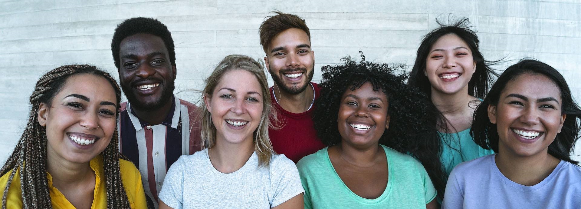 Happy, smiling, people