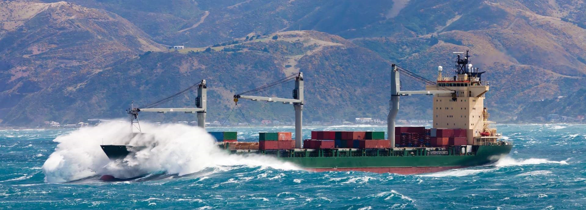 ship, container ship, vessel, waves, shipping