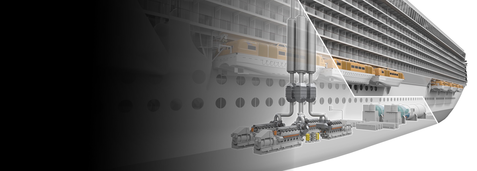 Rendering of 46ts-df cruise vessel