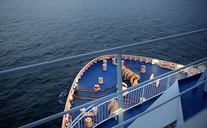 Bow of TT-Line's MS Robin Hood