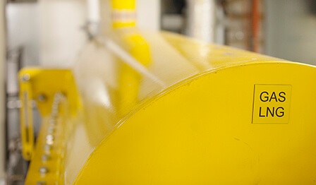 LNG tank on board of a ship
