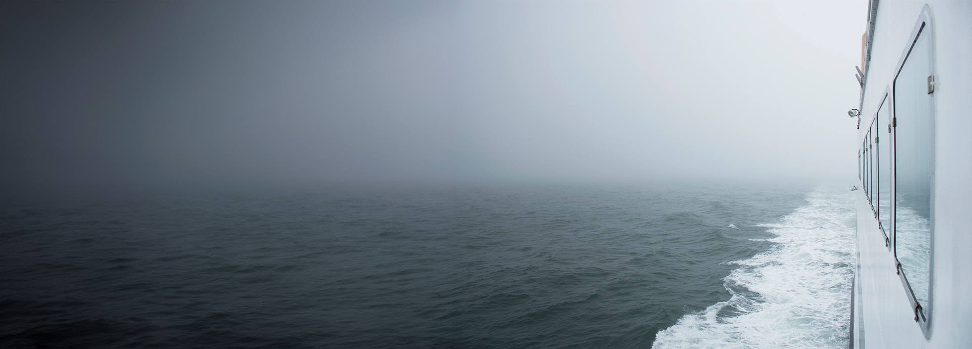 Foggy view from ferry