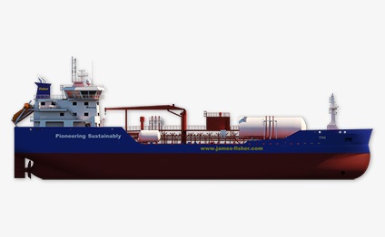 3D illustration of new James Fisher and Sons plc tankers