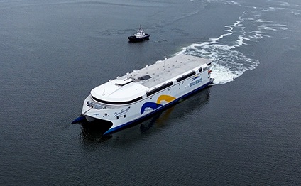 China Zorilla, a 130-metre fully electric RoPax catamaran ferry