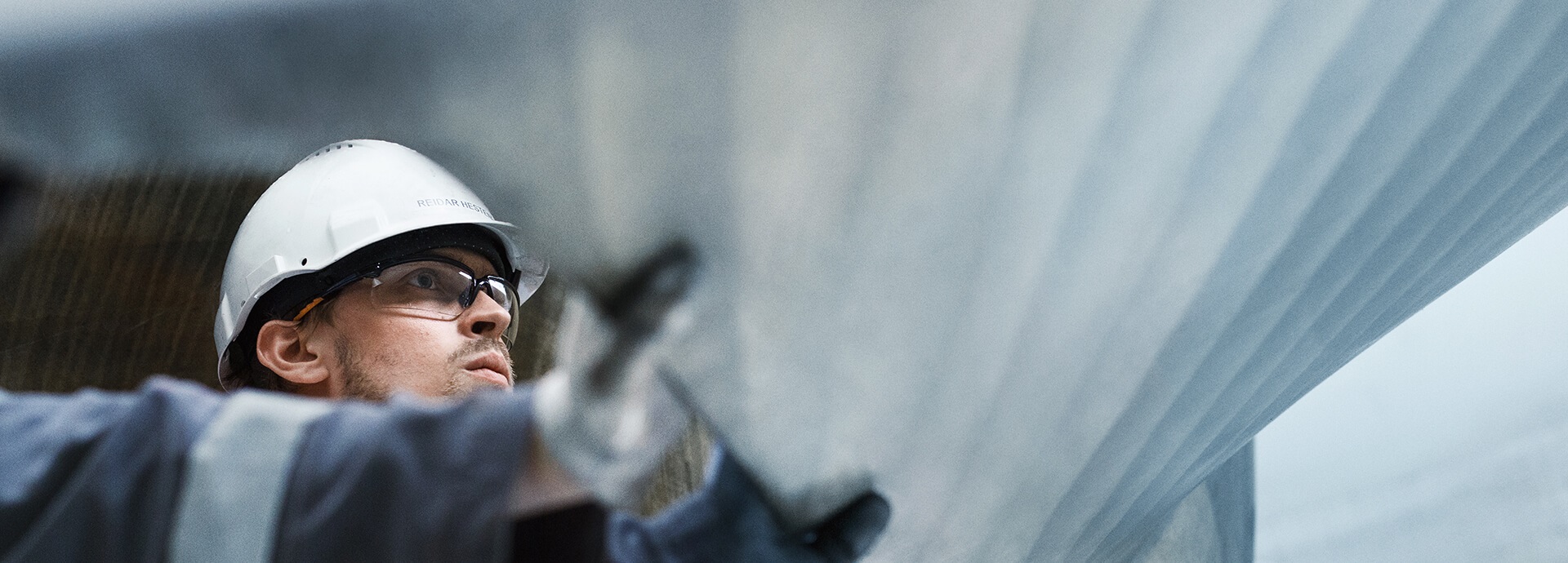 Man working on a propeller