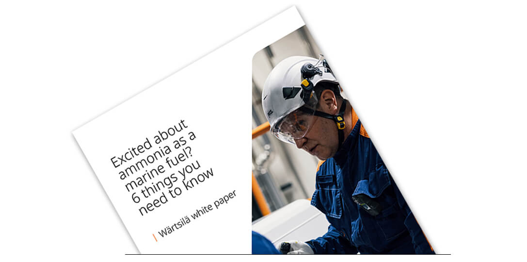 cover Wärtsilä white paper Ammonia as a marine fuel