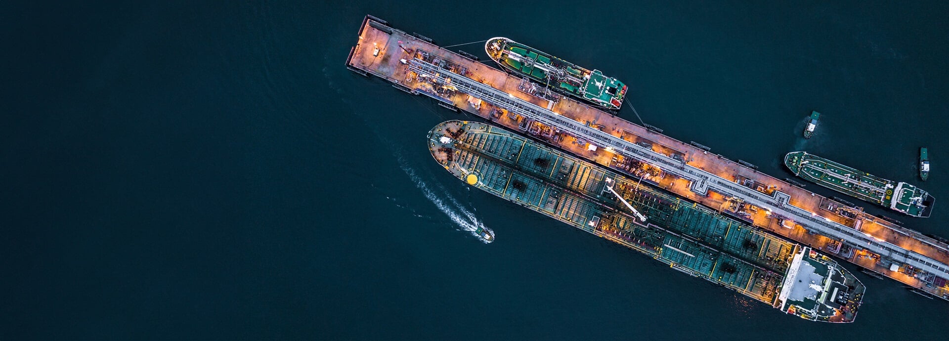Container ships in the port