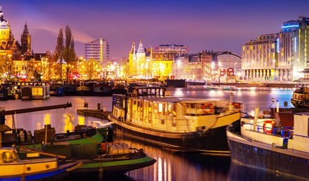 Amsterdam at night