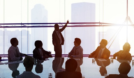 business executives in a conference room