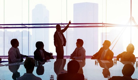 business executives in a conference room