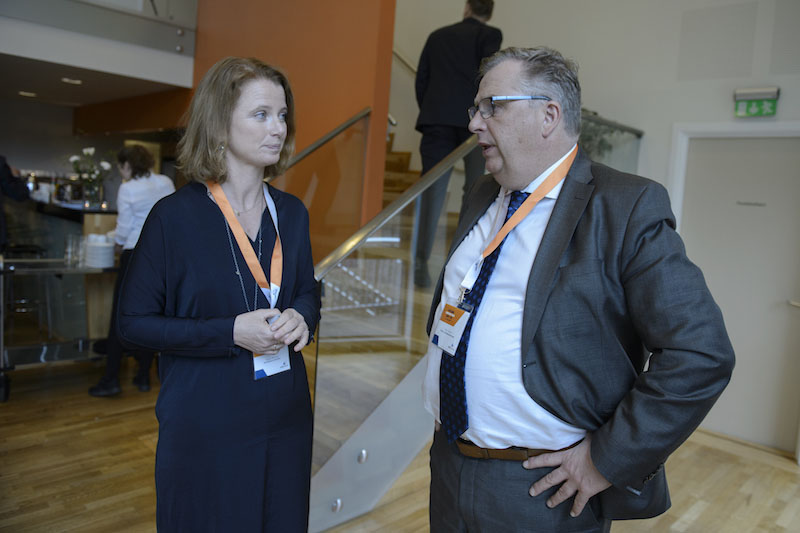 Hege Økland and Atle Hamar at Wärtsilä's Future Innovation Day in Norway.