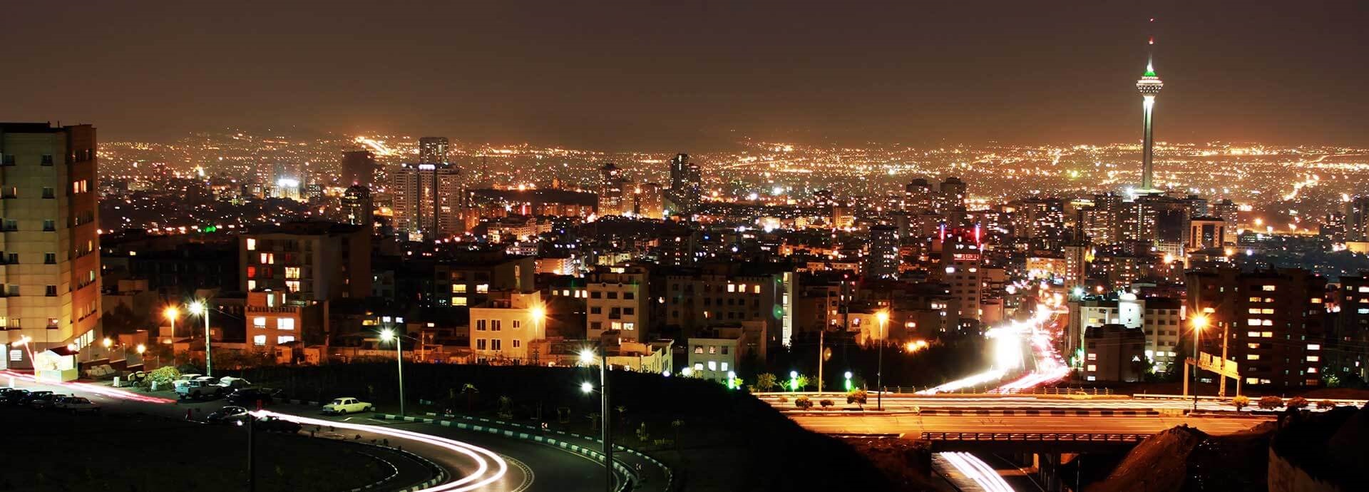 tehran skyline at night