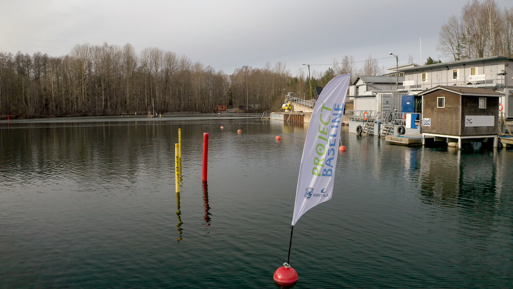 Project Baseline Station One, 4 levels of stratification, marked by a buoy with a flag