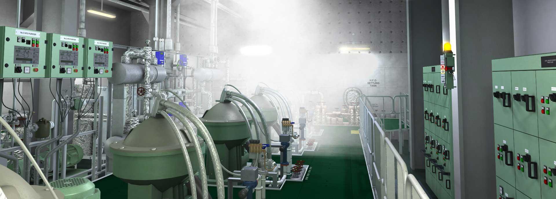 Water Mist Release in Purifier Room