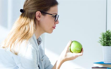 woman working from home