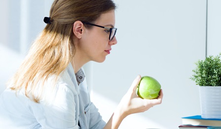 woman working from home
