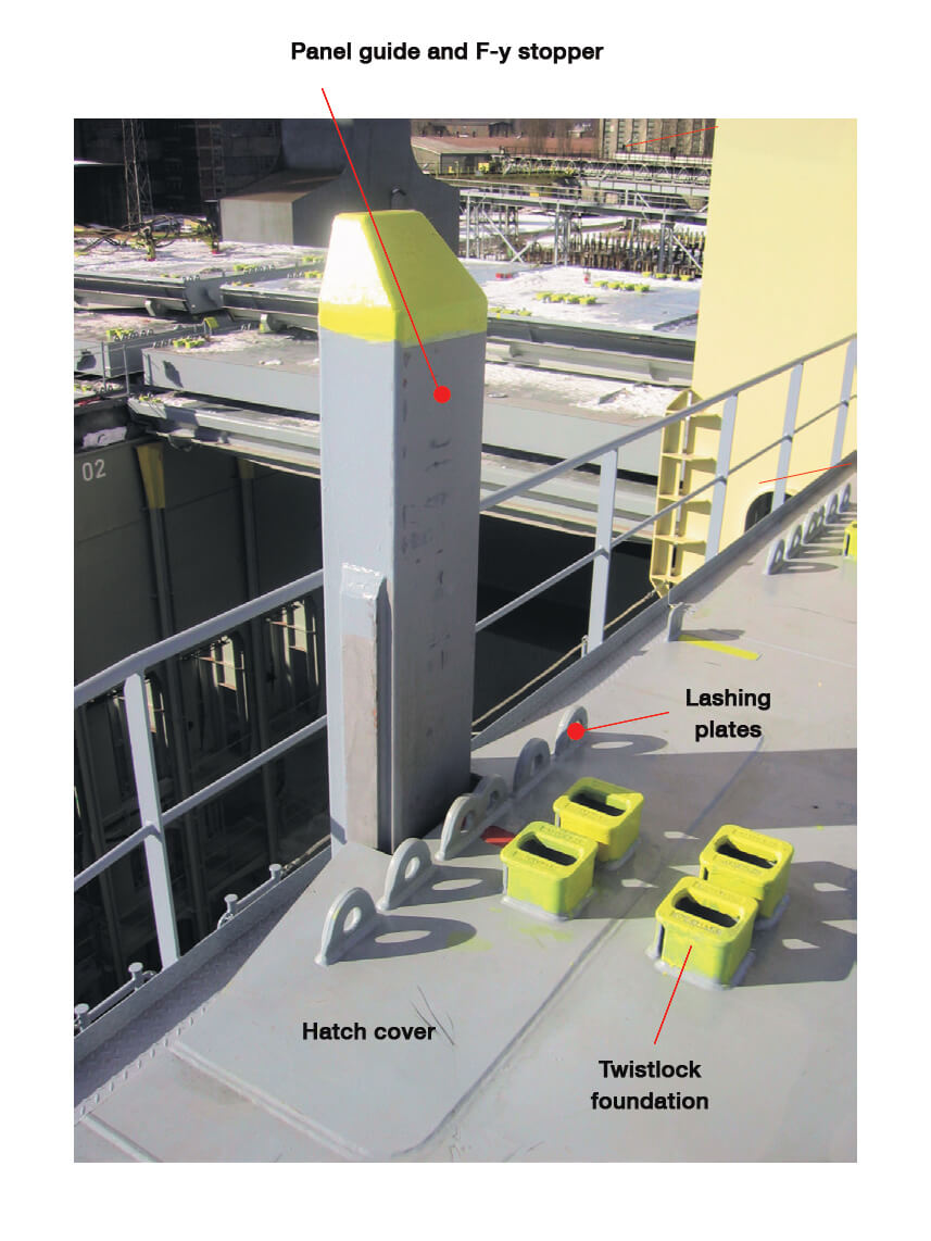Hatch cover panel seals 