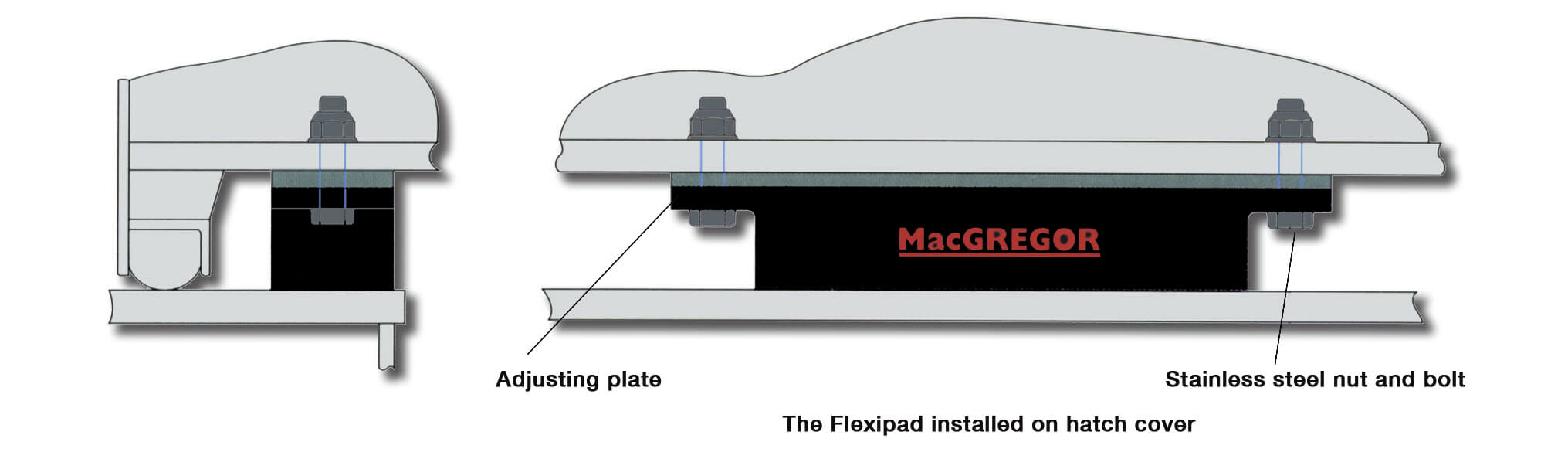 Hatch cover panel seals 