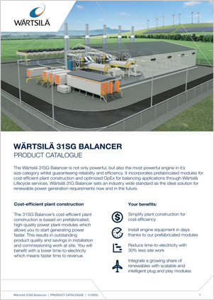 Wärtsilä 31SG Balancer - Product catalogue US