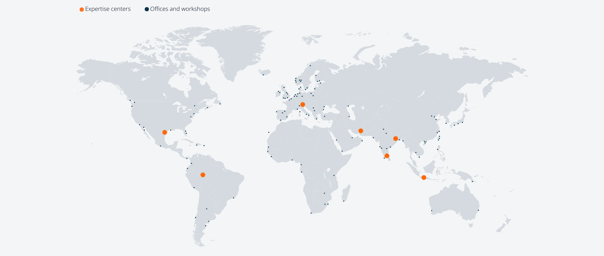 Map of Wärtsilä offices