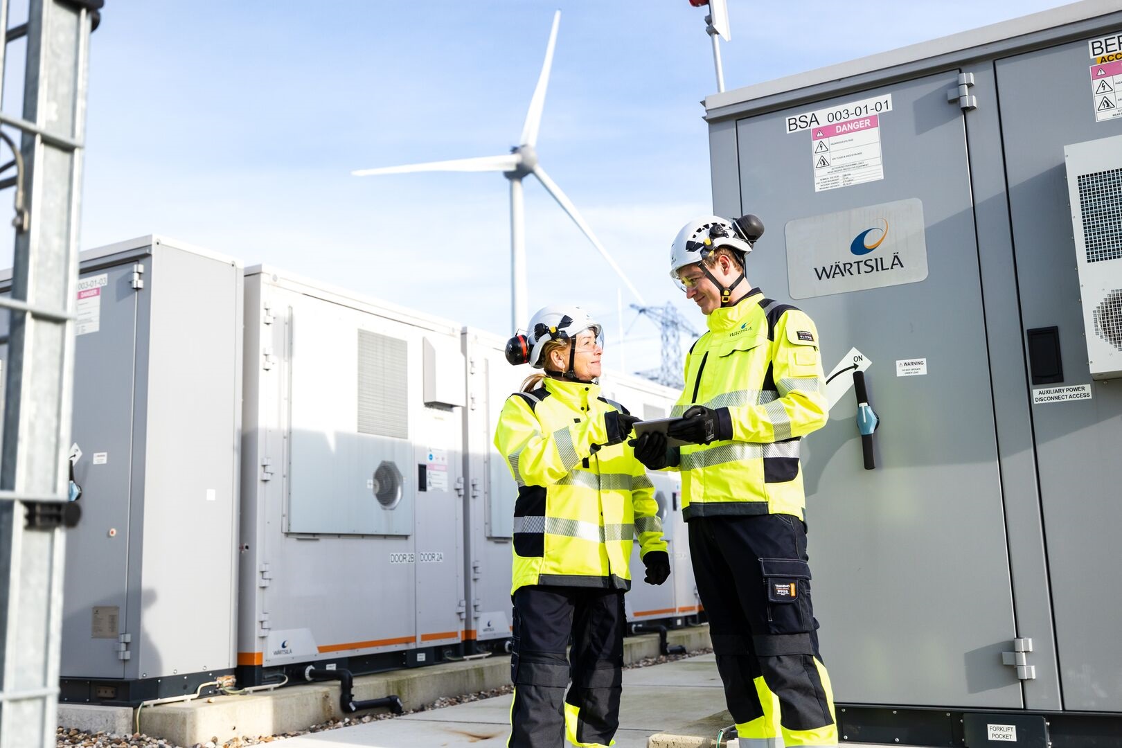 Engineers at Giga storage ES&O site. Shot in Q4 2023