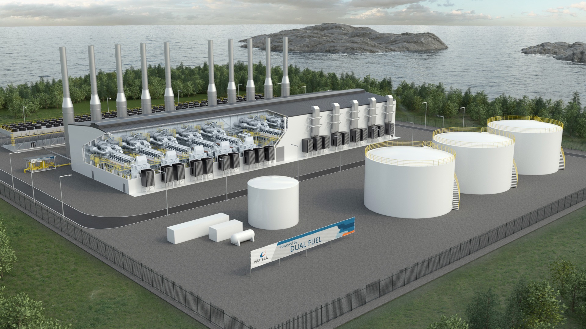 Wärtsilä dual fuel power plant