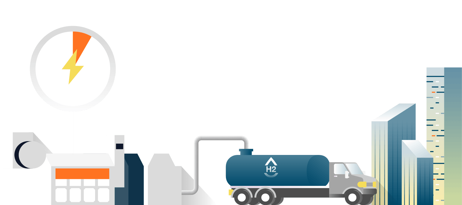 Hydrogen fuel delivery truck