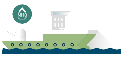 Ammonia-fuelled vessel
