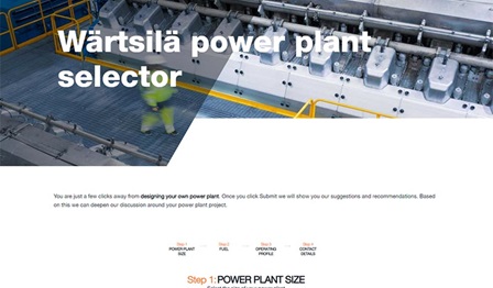 Wärtsilä power plant selector