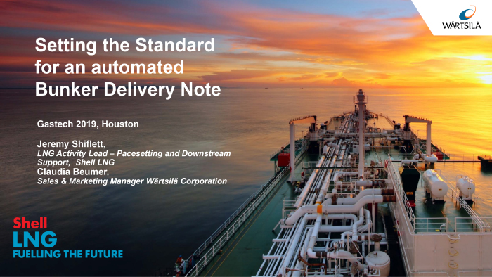 Setting the standard for an automated LNG bunkering delivery note