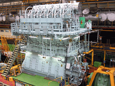The 6-cylinder Wärtsilä X62 two-stroke engine