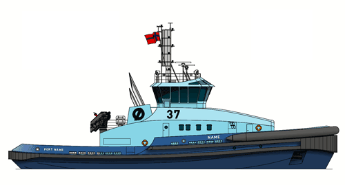 The new escort tugs contracted by Østensjø Rederi will feature a Wärtsilä solution including dual-fuel engines integrated with a customized gas storage and supply system. Image Robert Allan Ltd.