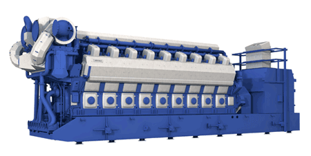 The Wärtsilä 50SG is the largest gas-fired engine in the world