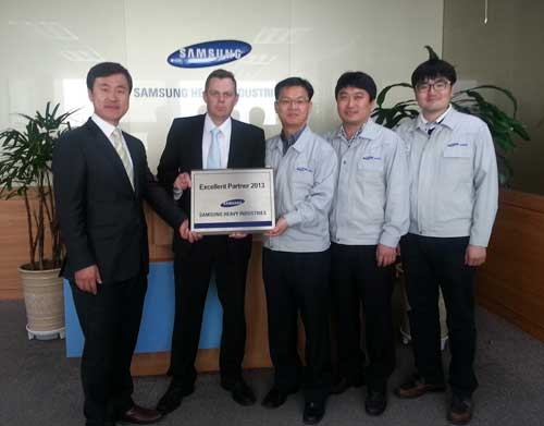 Wärtsilä receives ‘Excellent Partner 2013’ award from Samsung Heavy Industries