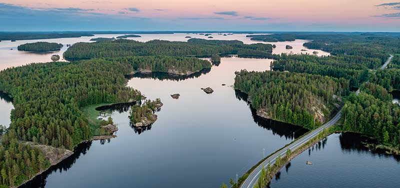 Lakes and forest