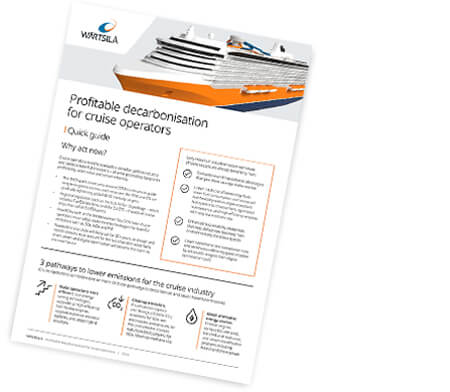 cover of the quick guide Profitable decarbonisation for cruise operators