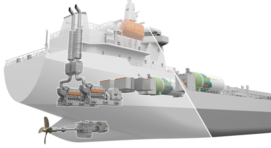 Rendering of a Short Sea Shipping Vessel
