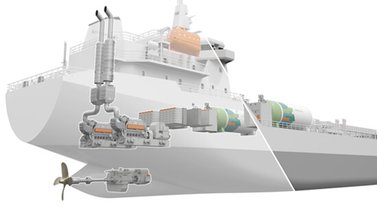 Rendering of a Short Sea Shipping Vessel