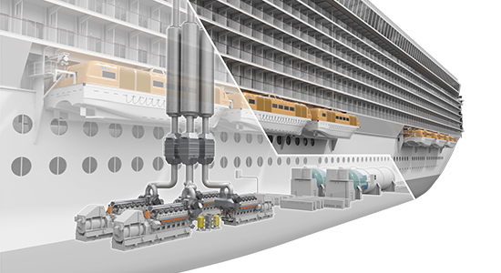Rendering of 46ts-df cruise vessel