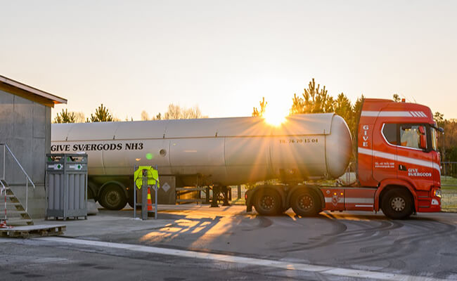 ammonia from a truck