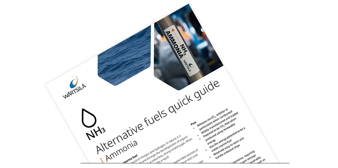 Ammonia quick guide by Wärtsilä cover