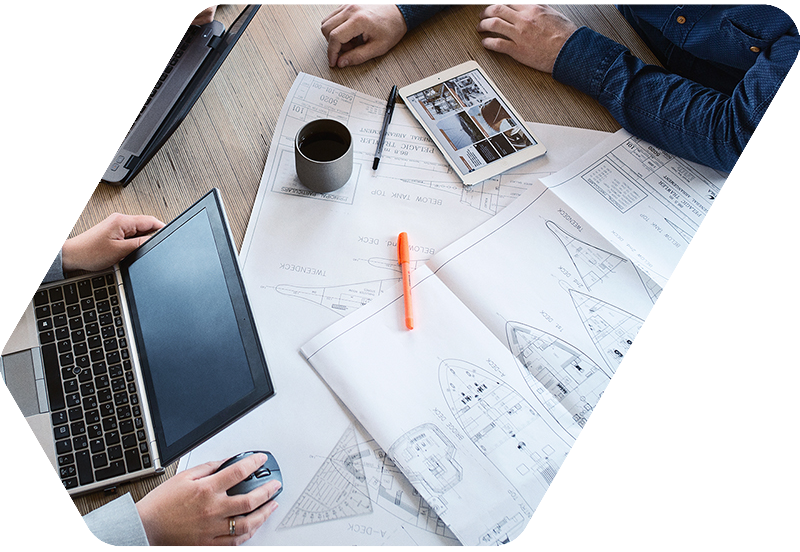 Meeting situation of ship designers