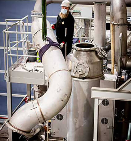 exhaust treatment installation