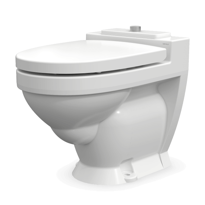 AVT13D vacuum toilet deck mounted. By Wärtsilä. AKA marine toilet, ship toilet