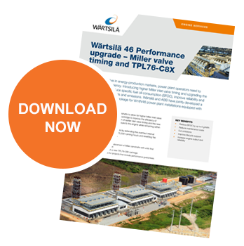 Wartsila 46 Performance upgrade – Miller valve timing and TPL76-C8X