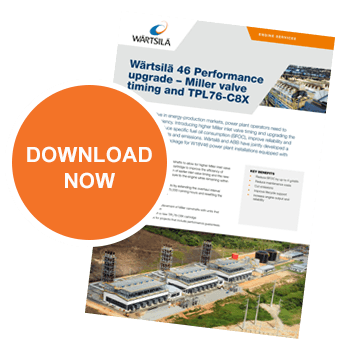 Wartsila 46 Performance upgrade – Miller valve timing and TPL76-C8X