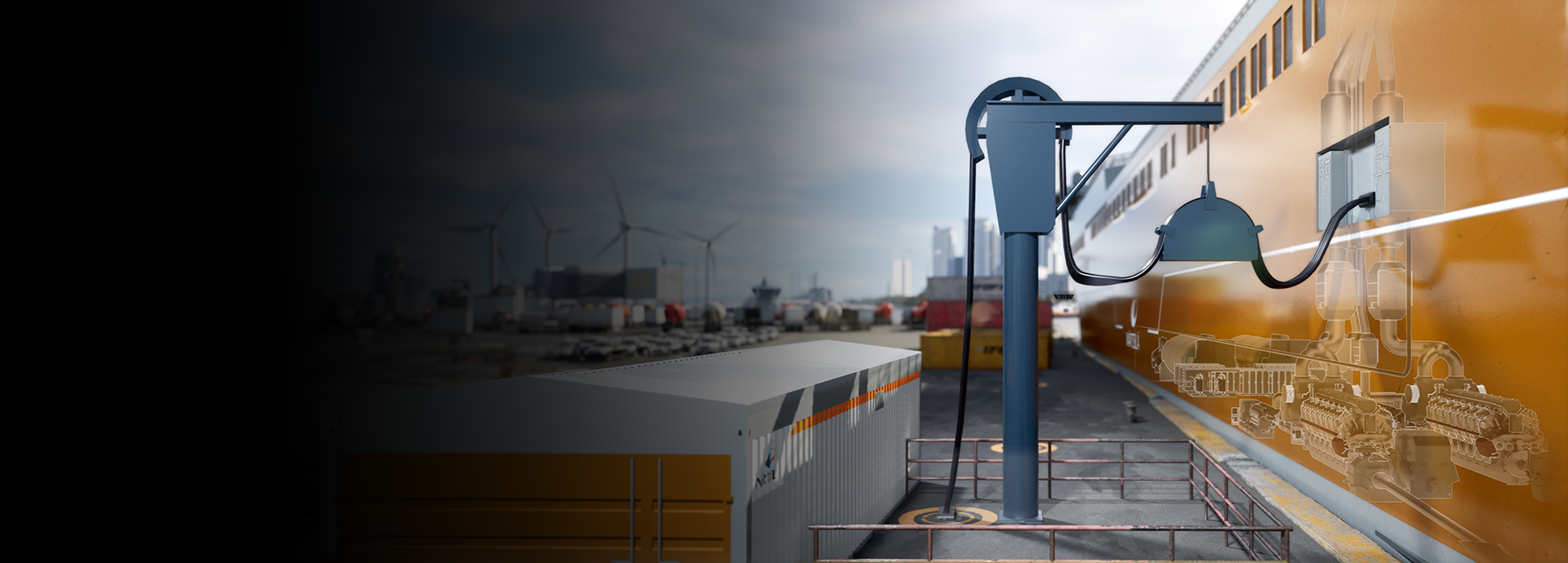 Wärtsilä Shore connection rendering